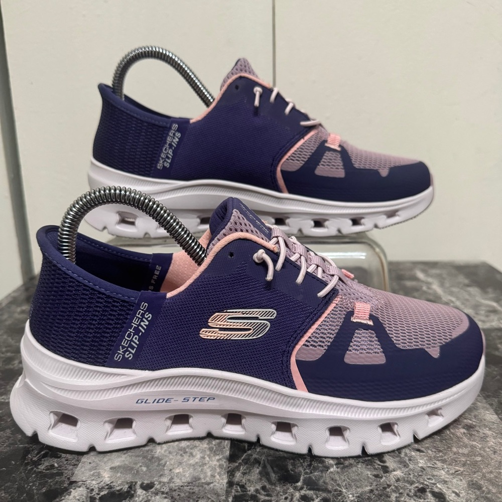 Skechers Slip Ins Womens Sz 7 Glide Step Pro 150420 Purple & Pink Comfort